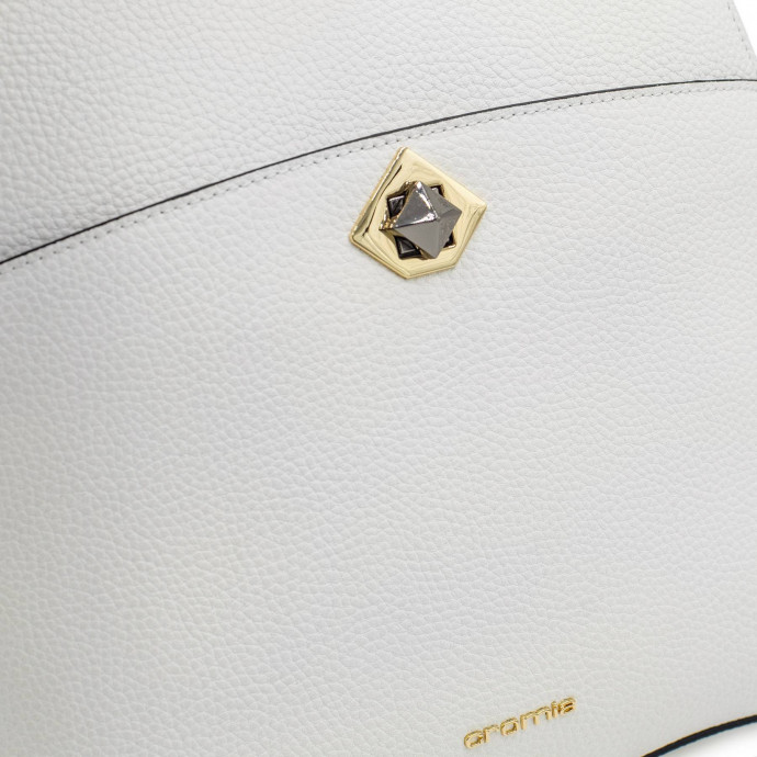 Белый кожаный рюкзак Cromia